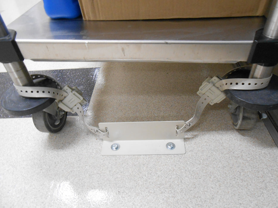 Free standing rack on wheels, Seismic Readiness, Preparedness, Earthquake, Height Adjustable Fork Anchors for Legs, putty, stp-203-15b-py