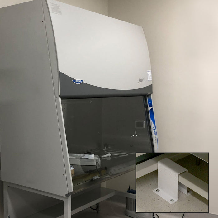 Biosafety Cabinet Fastening System (Adjustable Unit) (Floor Anchorage - Max 800 Lbs.)