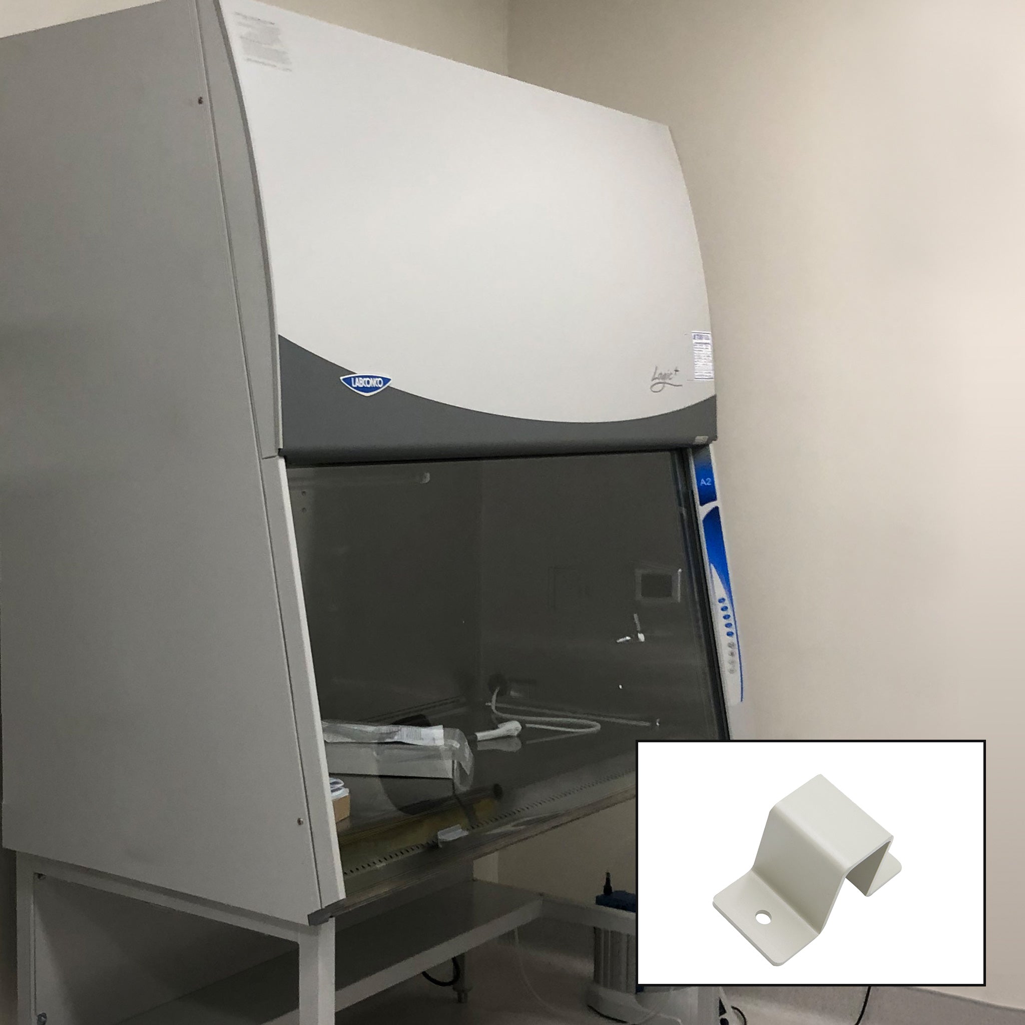 Biosafety Cabinet Fastening System (Hat Brackets) (Floor Anchorage - Max 800 Lbs.)