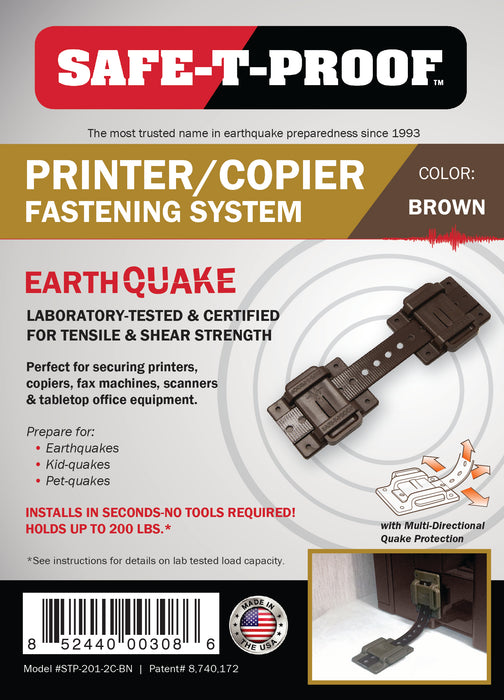 Printer/Copier Fastening System (Tabletop Anchorage - Max 200 Lbs.)