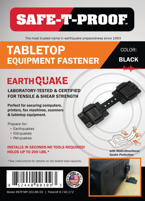 Tabletop Equipment Fastening System (Tabletop Anchorage - Max 200 Lbs.)