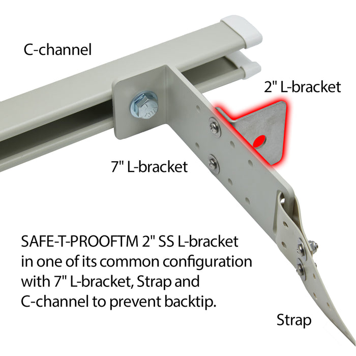 SAFE-T-PROOF™ 2" SS L-Brackets (Qty 50)
