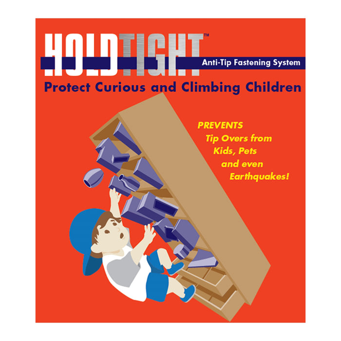 HOLD TIGHT™ Furniture, Bookcase & File Cabinet Anti-Tip Fasteners (Max 400 Lbs.)