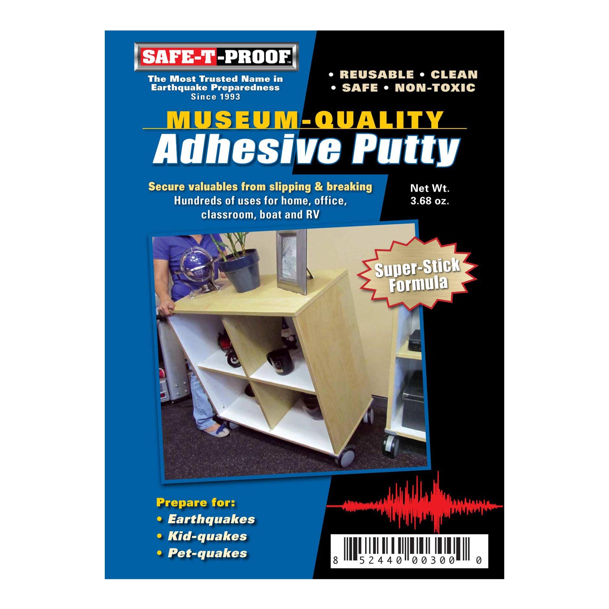 QUAKE SECURE • Museum-Quality Adhesive Putty