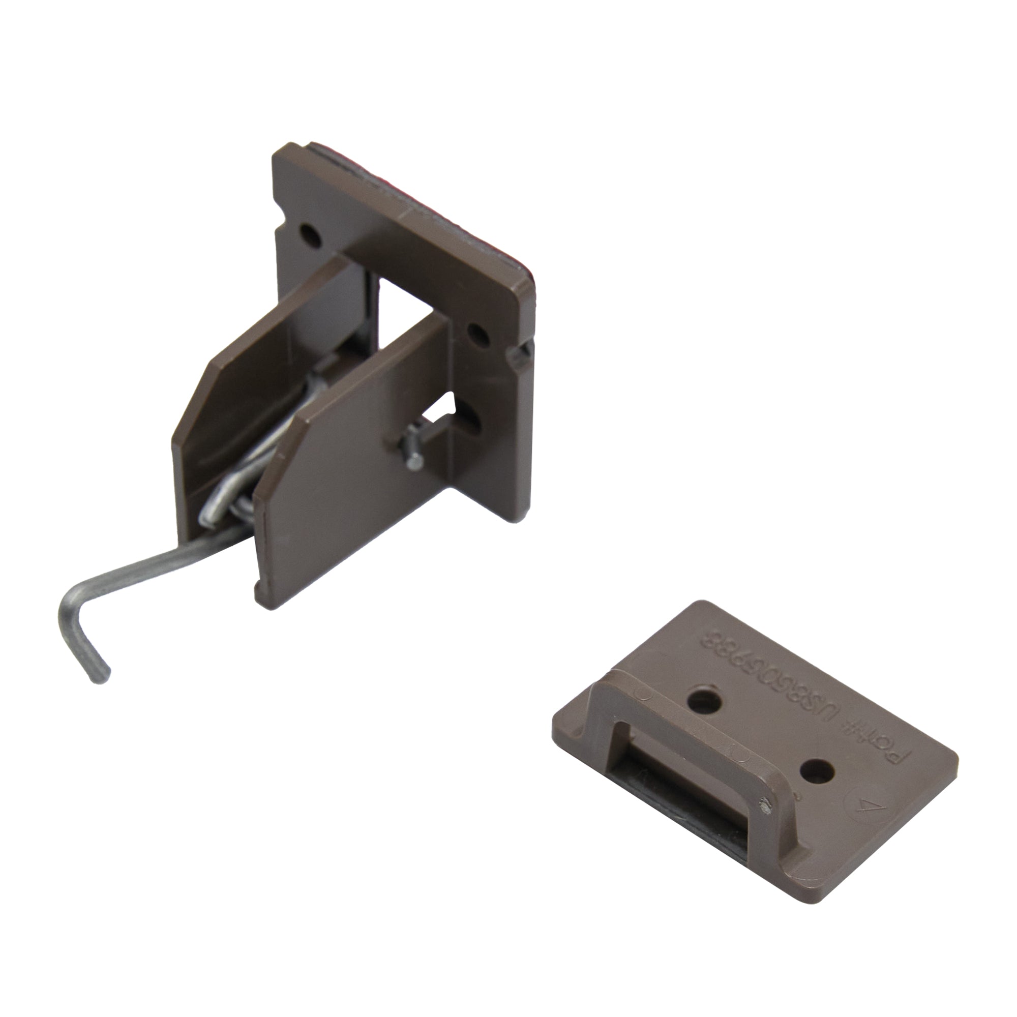 Seismolatch deluxe Automatic Cabinet Door Earthquake Latches, 10 Pack, white, brown, stp-sld